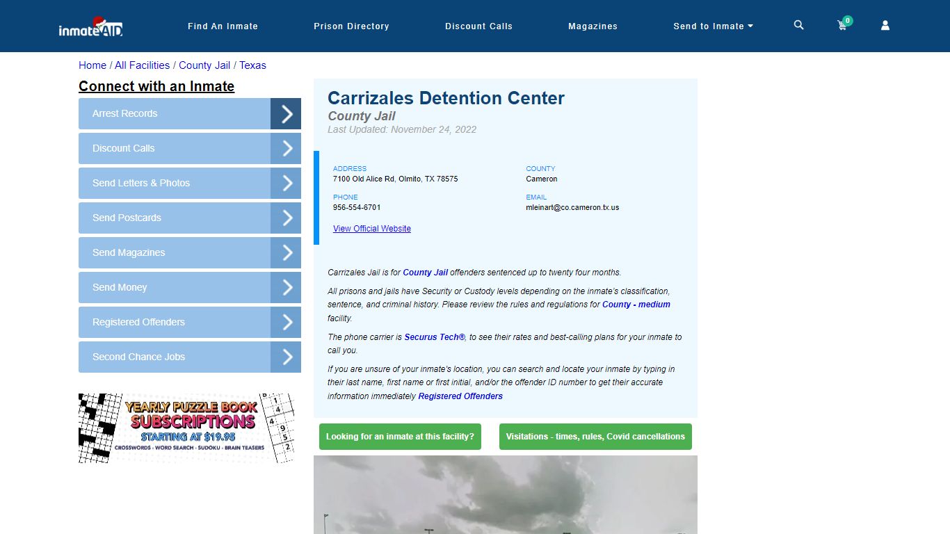 Carrizales Detention Center - Inmate Locator - Olmito, TX